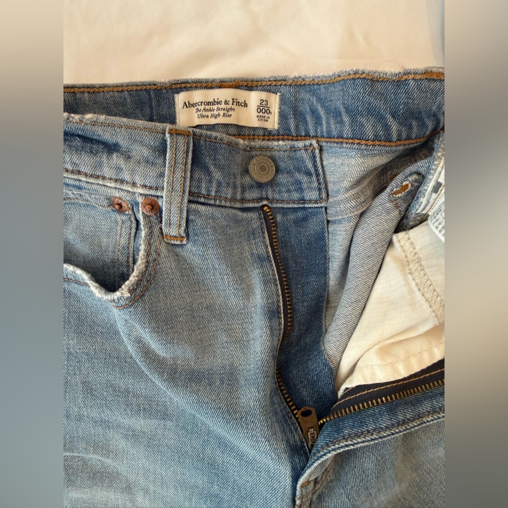 Abercrombie & Fitch Blue Straight Leg Jeans